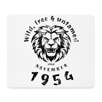 70. Geburtstag Sauvage, libre et indompté depuis 11/1954 - Tapis de souris (format paysage) - blanc - Devant