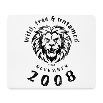 16. Geburtstag Sauvage, libre et indompté depuis 11/2008 - Tapis de souris (format paysage) - blanc - Devant