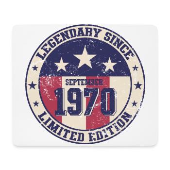55. Geburtstag Legende September 1970 Jahrgang 70 - Mousepad (Querformat) - Weiß - Vorne