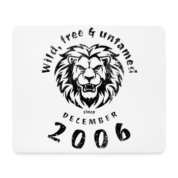 18. Geburtstag Wild, libre et indompté depuis 12/2006 - Tapis de souris (format paysage) - blanc - Devant