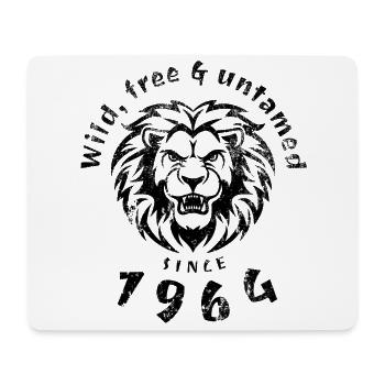 60th Birthday Wild, free & untamed since 1964 - Mouse Pad (horizontal) - white - Front