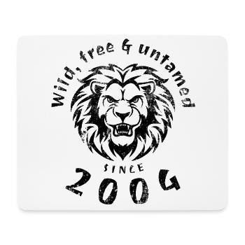 20th Birthday Wild, free & untamed since 2004 - Mouse Pad (horizontal) - white - Front