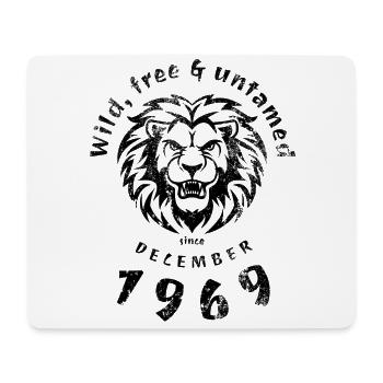 Sauvage, libre et indompté depuis 12/1969 - Tapis de souris (format paysage) - blanc - Devant
