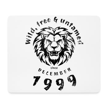 25. Geburtstag Wild, free & untamed since 12/1999 - Mousepad (Querformat) - Weiß - Vorne