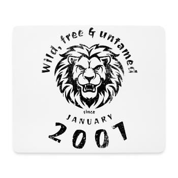 18. Geburtstag Sauvage, libre et indompté depuis 01/2007 - Tapis de souris (format paysage) - blanc - Devant