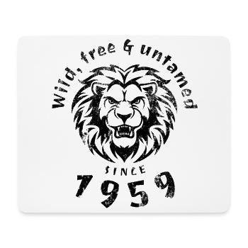 66th birthday Wild, free & untamed since 1959 - Mouse Pad (horizontal) - white - Front