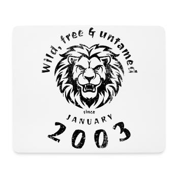 Wild, free & untamed since 10/2002 - Mouse Pad (horizontal) - white - Front
