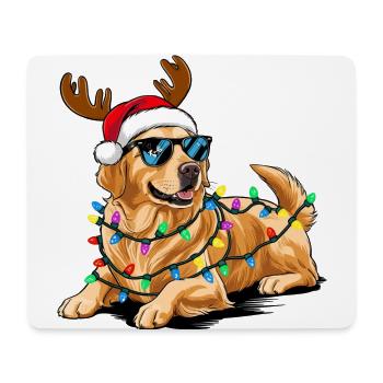 Golden Retriever Weihnachten - Mousepad (Querformat) - Weiß - Vorne