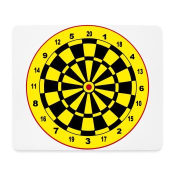 Dart, Dartpfeil, Darts, Sticker ,Dartscheibe - Mousepad (Querformat) - Weiß - Vorne