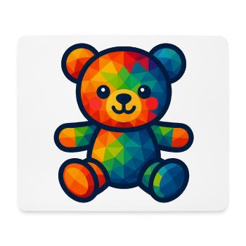 WPAP Polygon Kawaii Style Baby Teddy Bear - Mouse Pad (horizontal) - white - Front