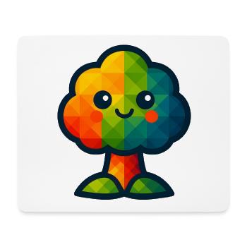 WPAP Polygon Kawaii Style Baby Toy Tree - Mouse Pad (horizontal) - white - Front