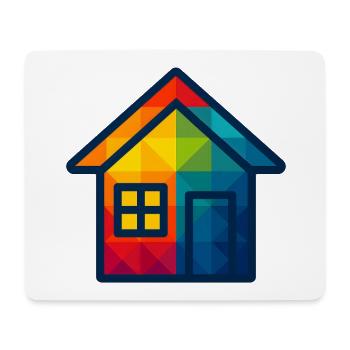 WPAP Polygon Kawaii Style Baby Toy House - Mouse Pad (horizontal) - white - Front