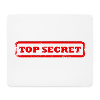 Top Secret symbole timbre conception chemise cadeau - Tapis de souris (format paysage) - blanc - Devant