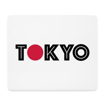 Tokyo Shirt mit rotem Punkt - Mousepad (Querformat) - Weiß - Vorne