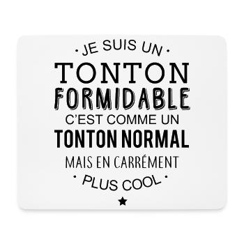 Tonton formidable - Tapis de souris (format paysage) - blanc - Devant