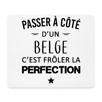 Perfection / Belge - Tapis de souris (format paysage) - blanc - Devant