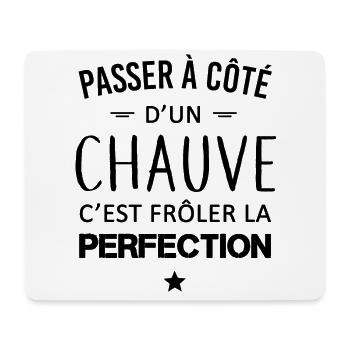 Perfection / Chauve - Tapis de souris (format paysage) - blanc - Devant