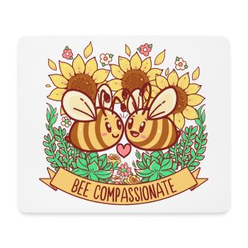Bee Compassionate - Save the Bees - Mouse Pad (horizontal) - white - Front