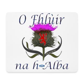 Flower of Scotland wild thistle Alba heritage - Mouse Pad (horizontal) - white - Front