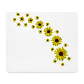 Tournesol, Tournesol, Fleurs - Tapis de souris (format paysage) - blanc - Devant
