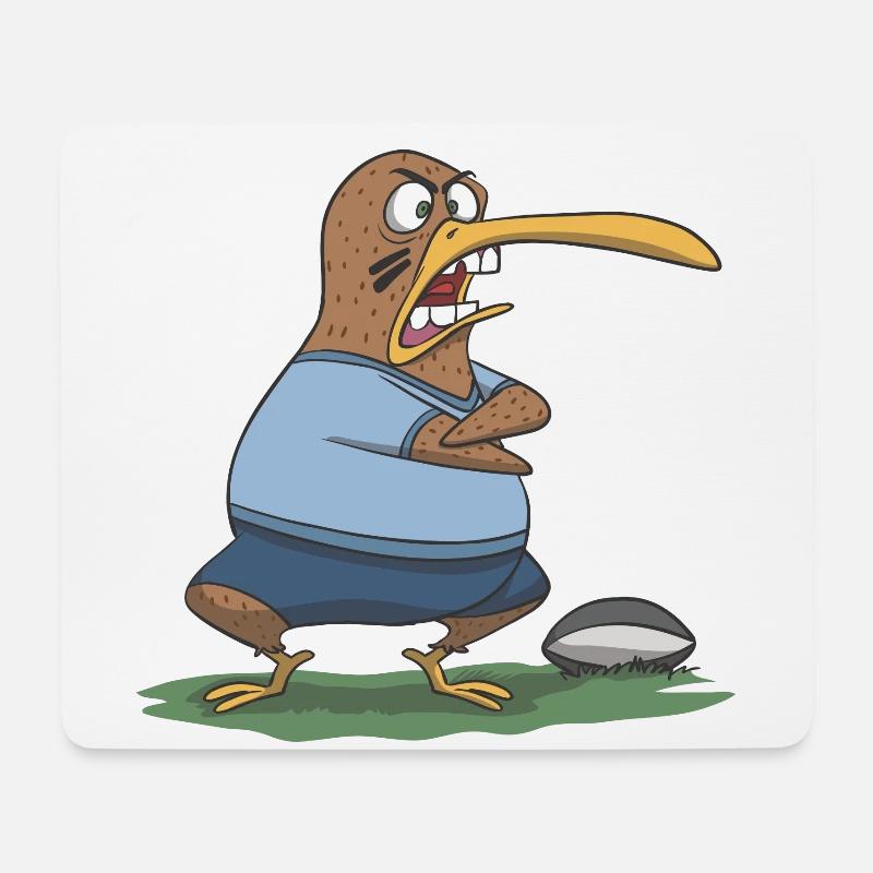 Neuseeland Rugby Kiwi Haka Geschenk Idee - Mousepad (Querformat) - Weiß