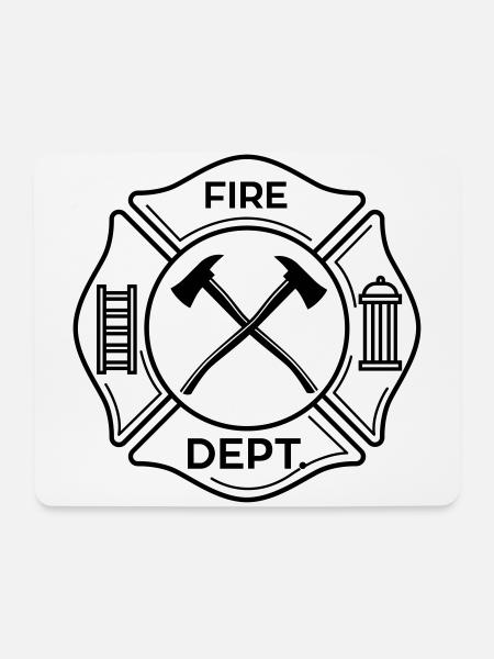 Feuerwehr Station Fire Department Zentrale - Mousepad (Querformat) - Weiß