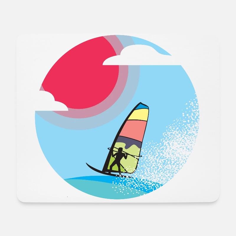 Windsurfer - Mousepad (Querformat) - Weiß