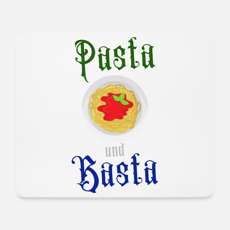 Pasta und Basta Italienische Pasta (Geschenk) - Mousepad (Querformat) - Weiß