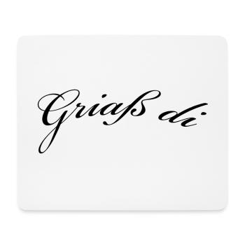Griaß di - Allgäuer Design - Hallo - Mousepad (Querformat) - Weiß - Vorne