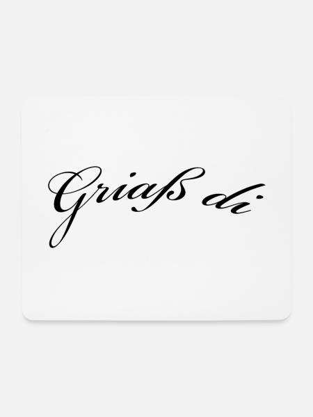 Griaß di - Allgäuer Design - Hallo - Mousepad (Querformat) - Weiß
