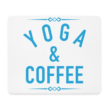 Yoga – Shirt Entspannung Kaffee Geschenk - Mousepad (Querformat) - Weiß - Vorne