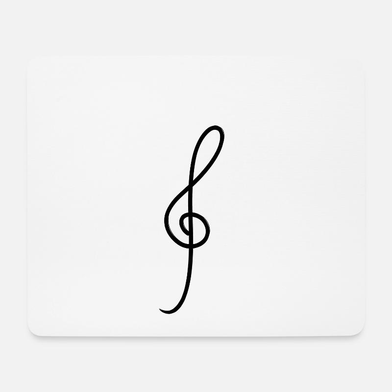 Music Is The Key - Mousepad (Querformat) - Weiß