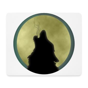 wolf moonlight howl - Mouse Pad (horizontal) - white - Front