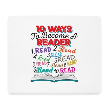 Book Lover 10 Möglichkeiten, Zitat zu lesen - Mousepad (Querformat) - Weiß - Vorne