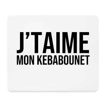 Je t'aime mon kebab kebabounet fastfood - Tapis de souris (format paysage) - blanc - Devant
