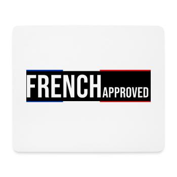 French approved France blue white red flag - Mouse Pad (horizontal) - white - Front