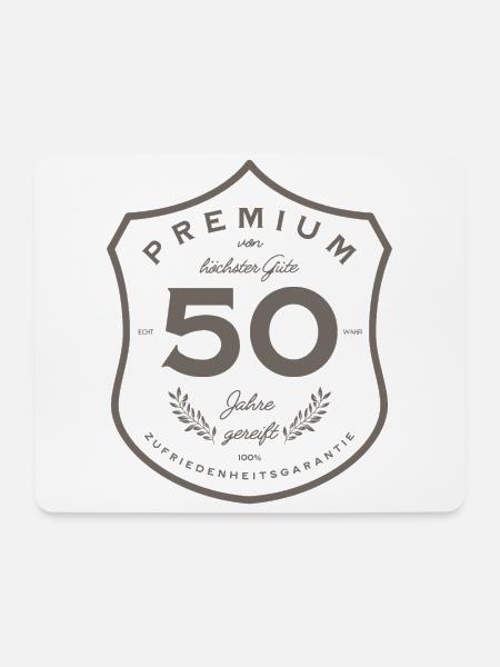 50. Geburtstag 50 Jahre vintage Premium - Mousepad (Querformat) - Weiß