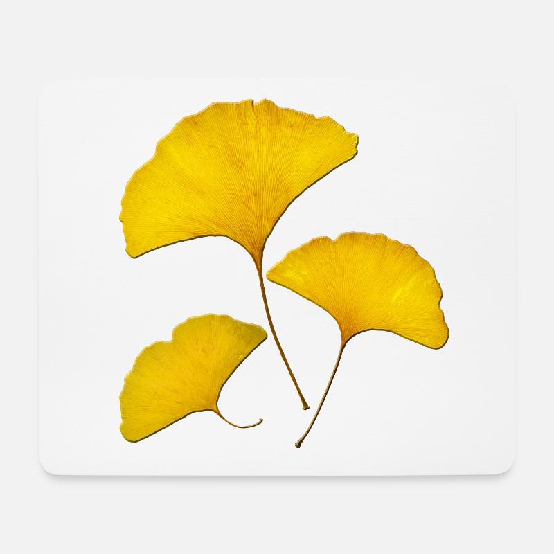 Ginkgo 1.1 Feng Shui Design - Mousepad (Querformat) - Weiß