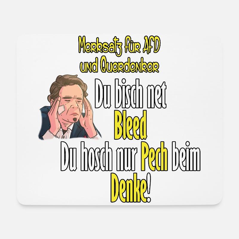 Merksatz für AfD und Querdenker - Mousepad (Querformat) - Weiß