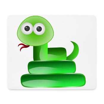 Reptile serpent - Tapis de souris (format paysage) - blanc - Devant