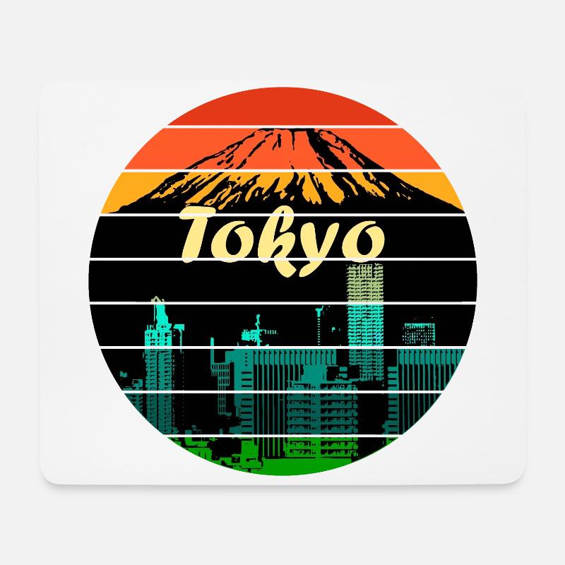 Tokio - Mousepad (Querformat) - Weiß