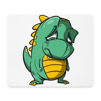 Sad dragon cries - farewell tears - Mouse Pad (horizontal) - white - Front