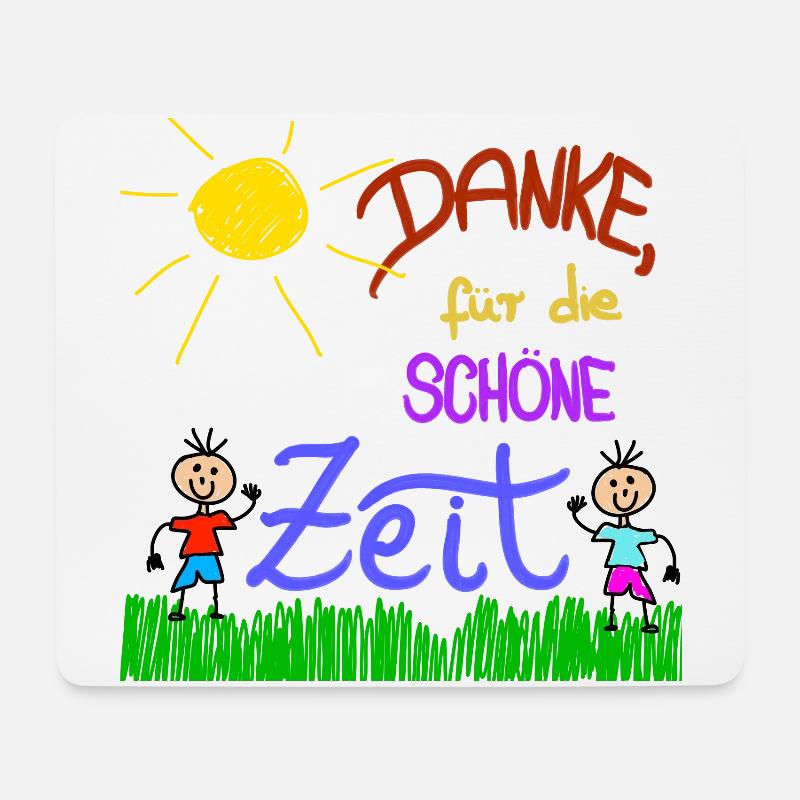 Danke für die schöne Zeit - Mousepad (Querformat) - Weiß