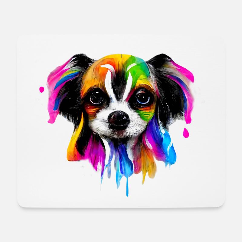 Papillon in Farbe - Mousepad (Querformat) - Weiß