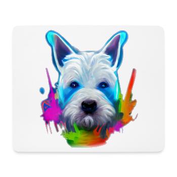 West Highland White Terrier Design - colorful - Mouse Pad (horizontal) - white - Front