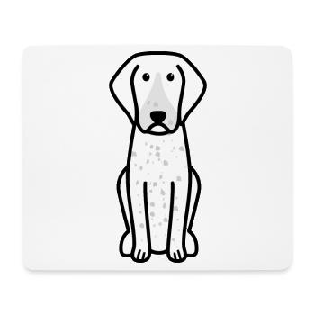 Bluetick Coonhound Dog Cartoon Kawaii Illustration - Tapis de souris (format paysage) - blanc - Devant