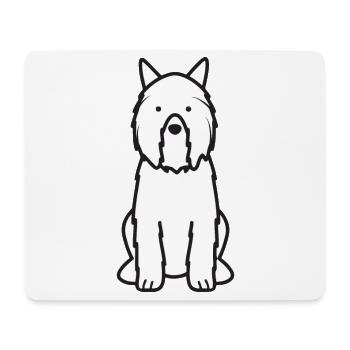 Bouvier Des Flandres Dog Cartoon Kawaii Illustrati - Mouse Pad (horizontal) - white - Front