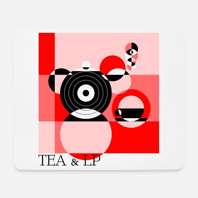 Tea & LP - Optical Art - Mousepad (Querformat) - Weiß