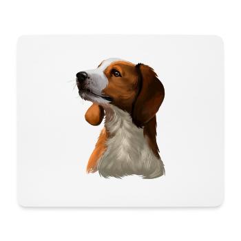 American English Coonhound Dog Sketch Illustration - Mouse Pad (horizontal) - white - Front