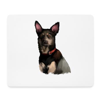 Australische Kelpie Hund Aquarell Illustration - Mousepad (Querformat) - Weiß - Vorne